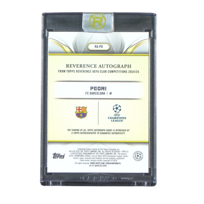 Pedri Autograph 58/75 - 2024/25 Topps Reverence UEFA Club Competitions (Ungraded Card)