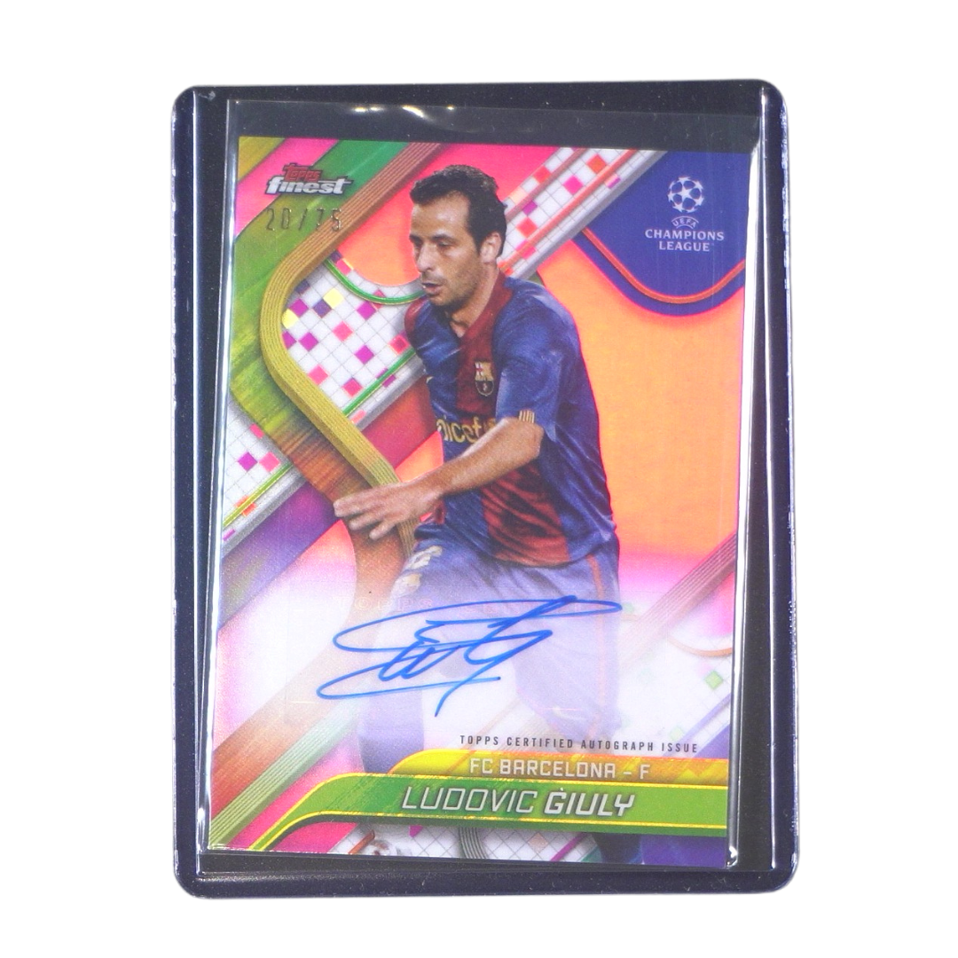 Ludovic Giuly 20/75 Autograph - 2024/25 Topps Finest UEFA Club Competitions (Ungraded Card)