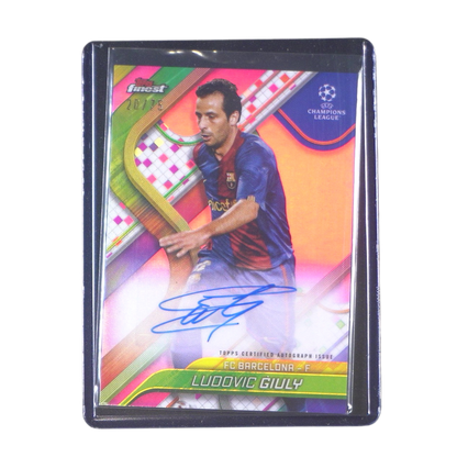 Ludovic Giuly 20/75 Autograph - 2024/25 Topps Finest UEFA Club Competitions (Ungraded Card)