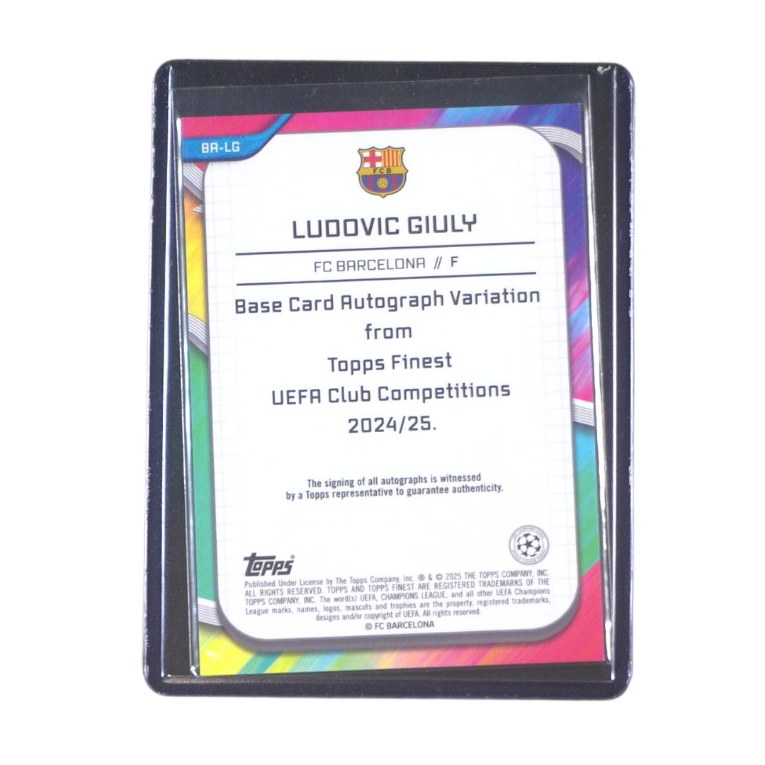 Ludovic Giuly 20/75 Autograph - 2024/25 Topps Finest UEFA Club Competitions (Ungraded Card)