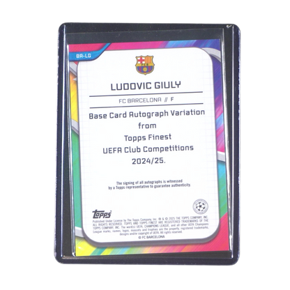 Ludovic Giuly 20/75 Autograph - 2024/25 Topps Finest UEFA Club Competitions (Ungraded Card)