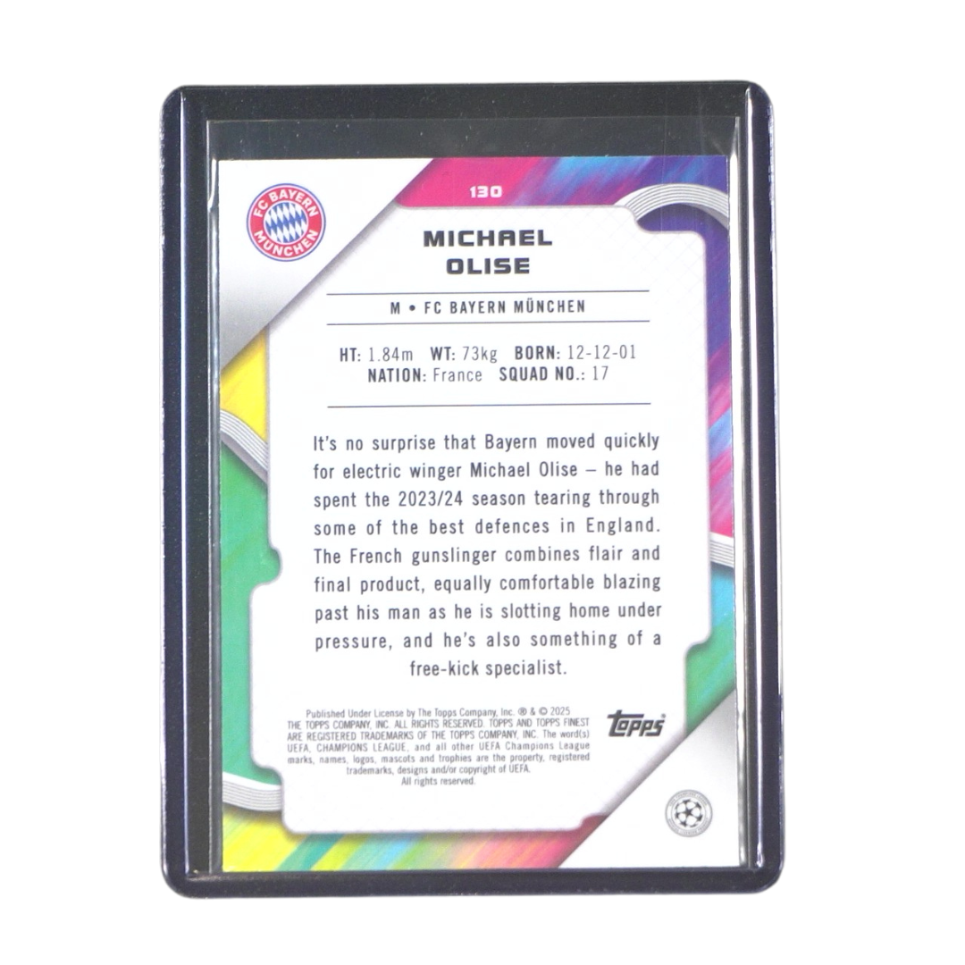 Michael Olise 33/75 Numberd Card - 2024/25 Topps Finest UEFA Club Competitions (Ungraded Card)