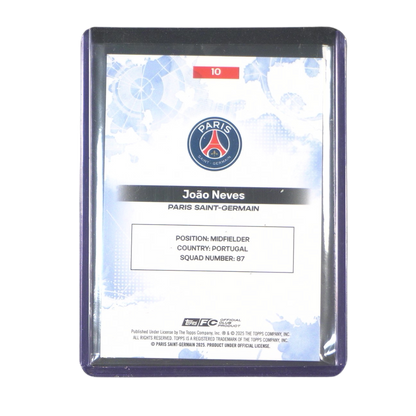 Neves 93/99 Numbered Card - 2024/25 Topps Exhibition Paris Saint-Germain (Ungraded Card)