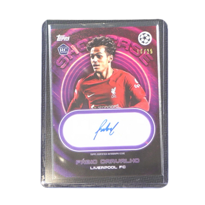 Fabio Carvalho Autograph 16/25 -Topps Showtime UEFA Club Competitions 2022-2023