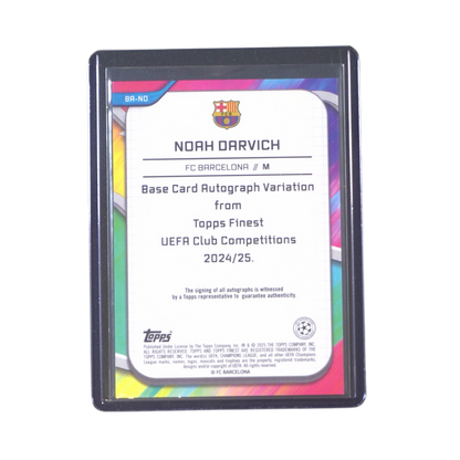 Noa Darvich Autograph - 2024/25 Topps Finest UEFA Club Competitions (Ungraded Card)