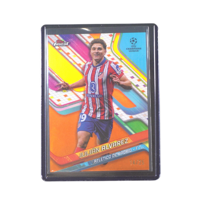 Julian Alvarez 14/25 Numberd Card - 2024/25 Topps Finest UEFA Club Competitions (Ungraded Card)