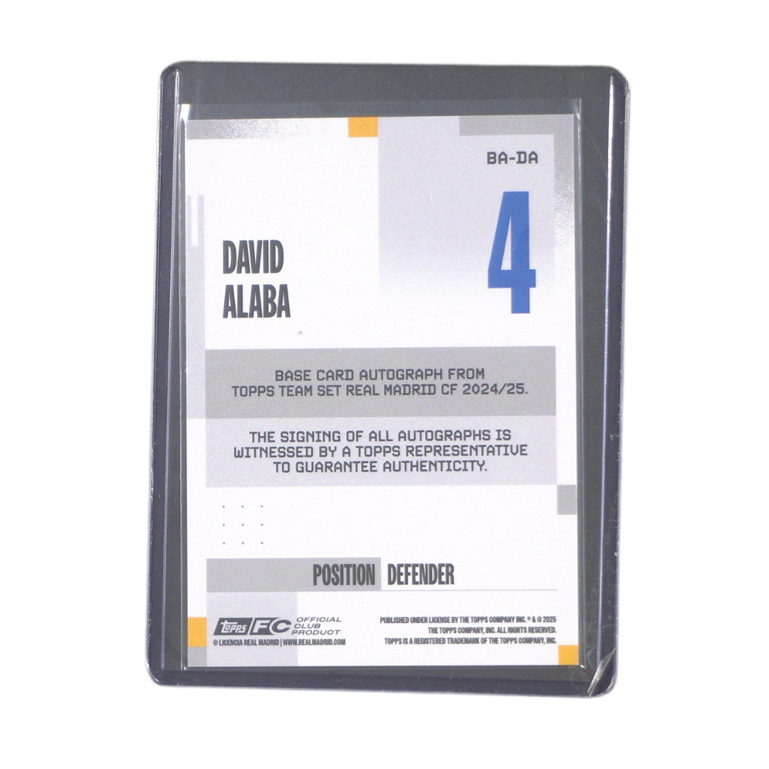 David Alaba 16/50 Autograph - Topps Real Madrid Team Set 24/25 (Ungraded Card)
