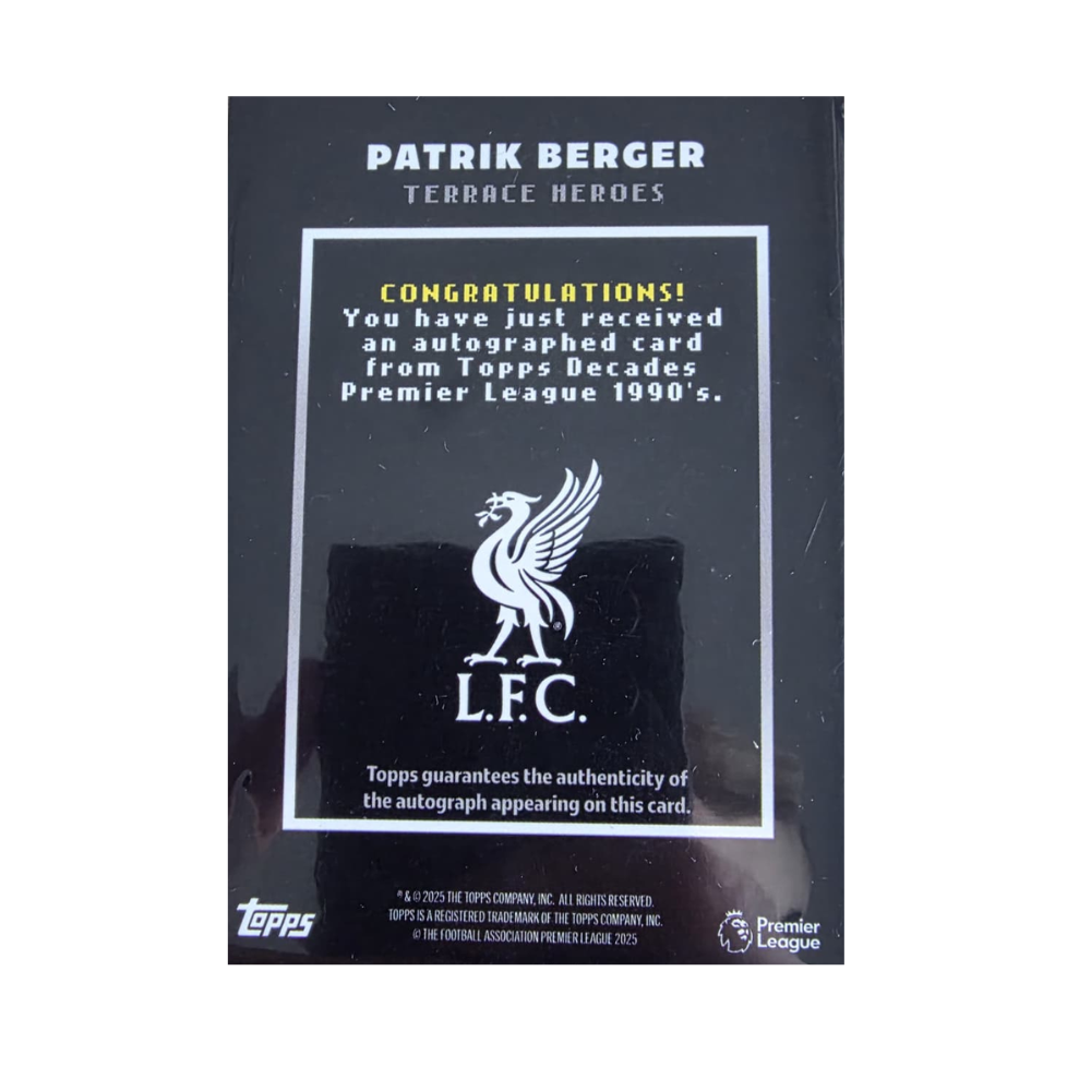2025 Topps Decades EPL 90's Patrik Berger Auto /10