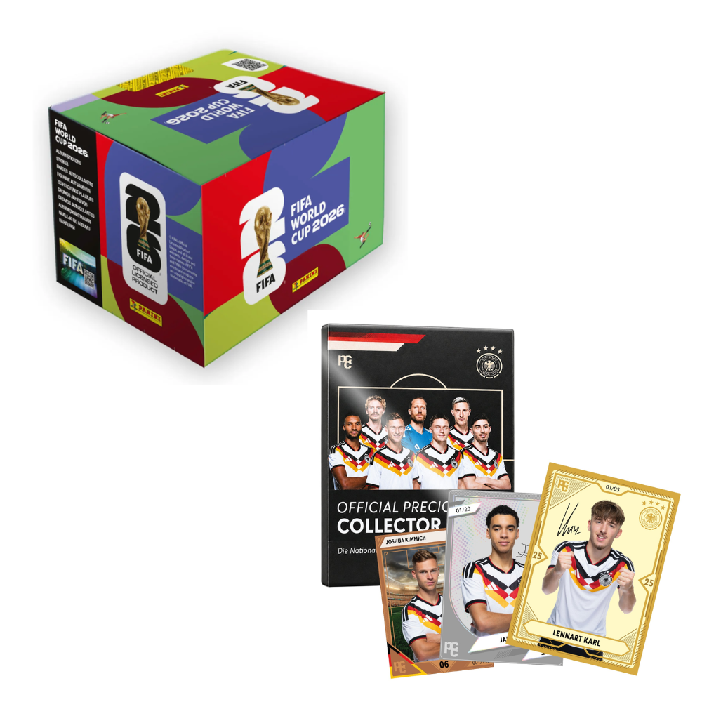 WM Angebots Bundle: Panini WM Sticker + PCC DFB WM Set