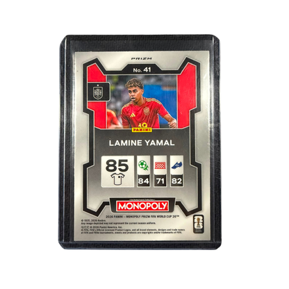 Lamine Yamal Panini Monopoly PRIZM Fifa World Cup 2026 Orange Gold