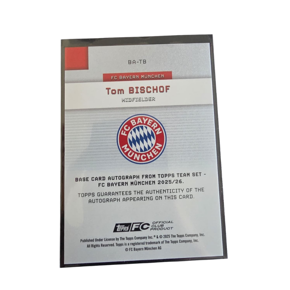 2025-26 Topps FC Bayern München Team Set Tom Bischof Auto /80