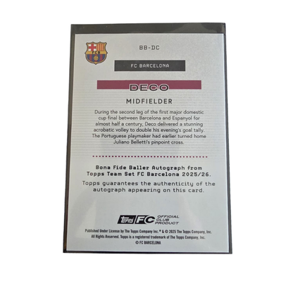 2025-26 Topps FC Barcelona Team Set Deco Auto /25