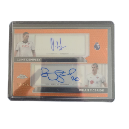 2025-26 Topps Premier League Chrome Clint Dempsey Brian McBride Auto /25