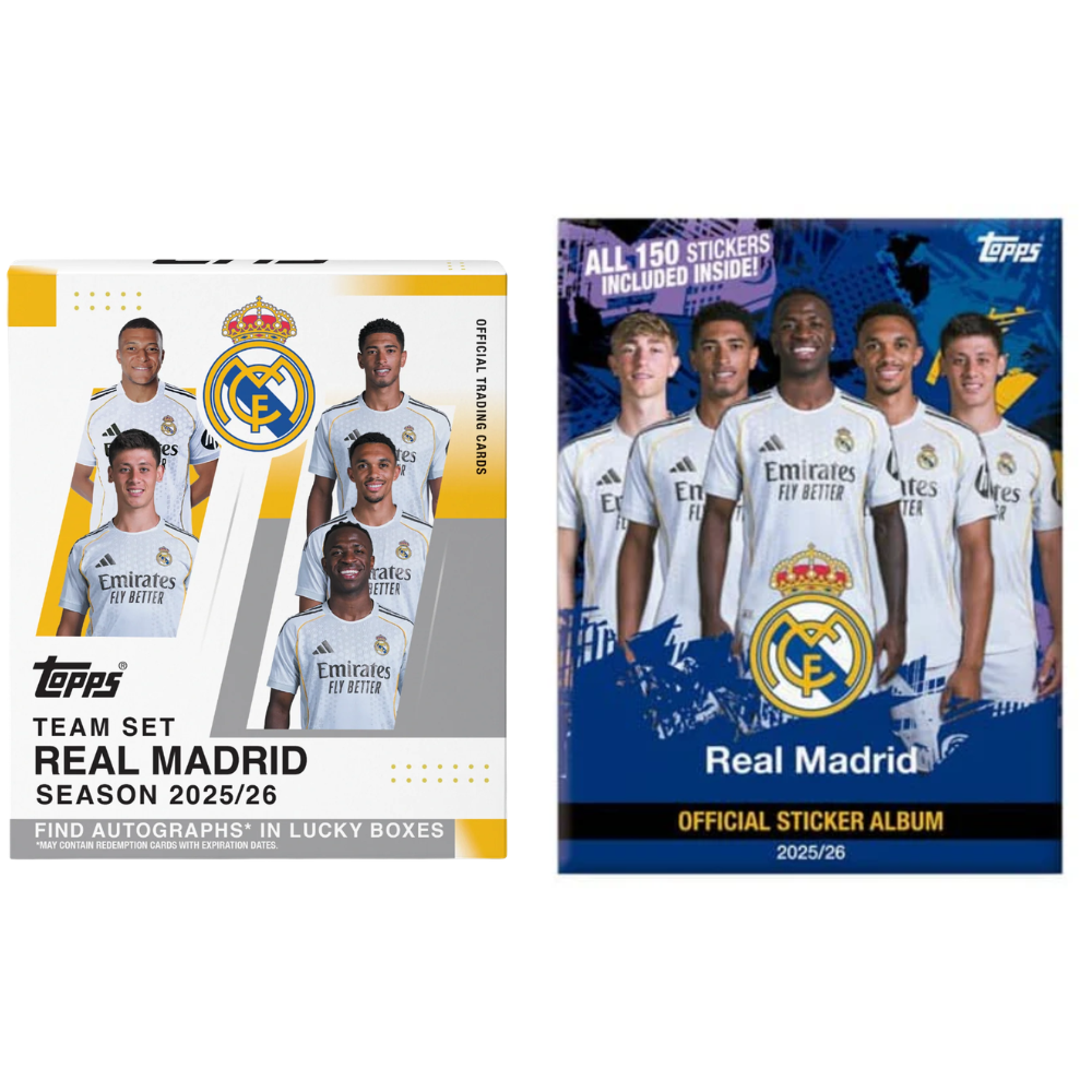 Topps 2025-26 Real Madrid Team Set + Sticker Bundle