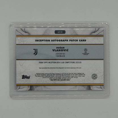 Dusan Vlahovic Juventus FC Soccer Topps 2025/26 Inception Auto /49