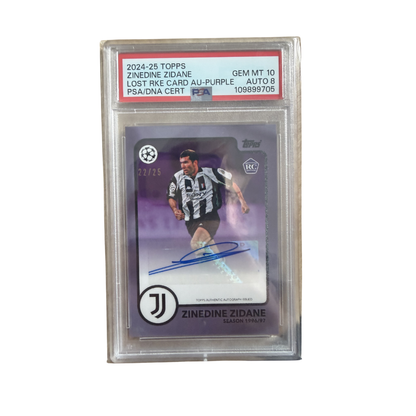 2024-25 Topps Lost Rookie Zidane Juventus Auto /25 PSA 10