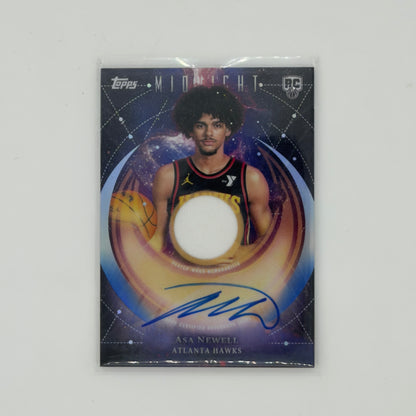 Asa Newell Atlanta Hawks Midnight Topps Rookie Patch Auto