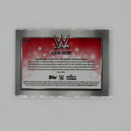 Austin Theory WWE Chrome Topps Auto /150