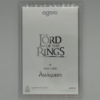 Aragorn The Lord Of The Rings Agoro 5g 999 Pure Silver Tier 1 0114/1200