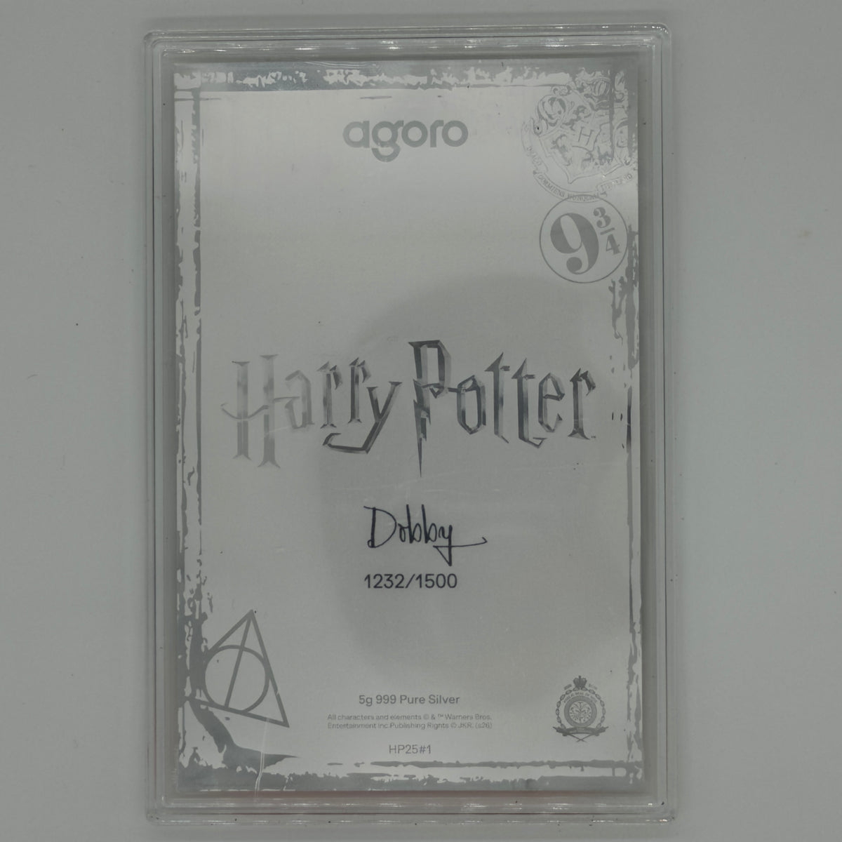 Dobby Harry Potter Agoro 5g 999 Pure Silver 1232/1500