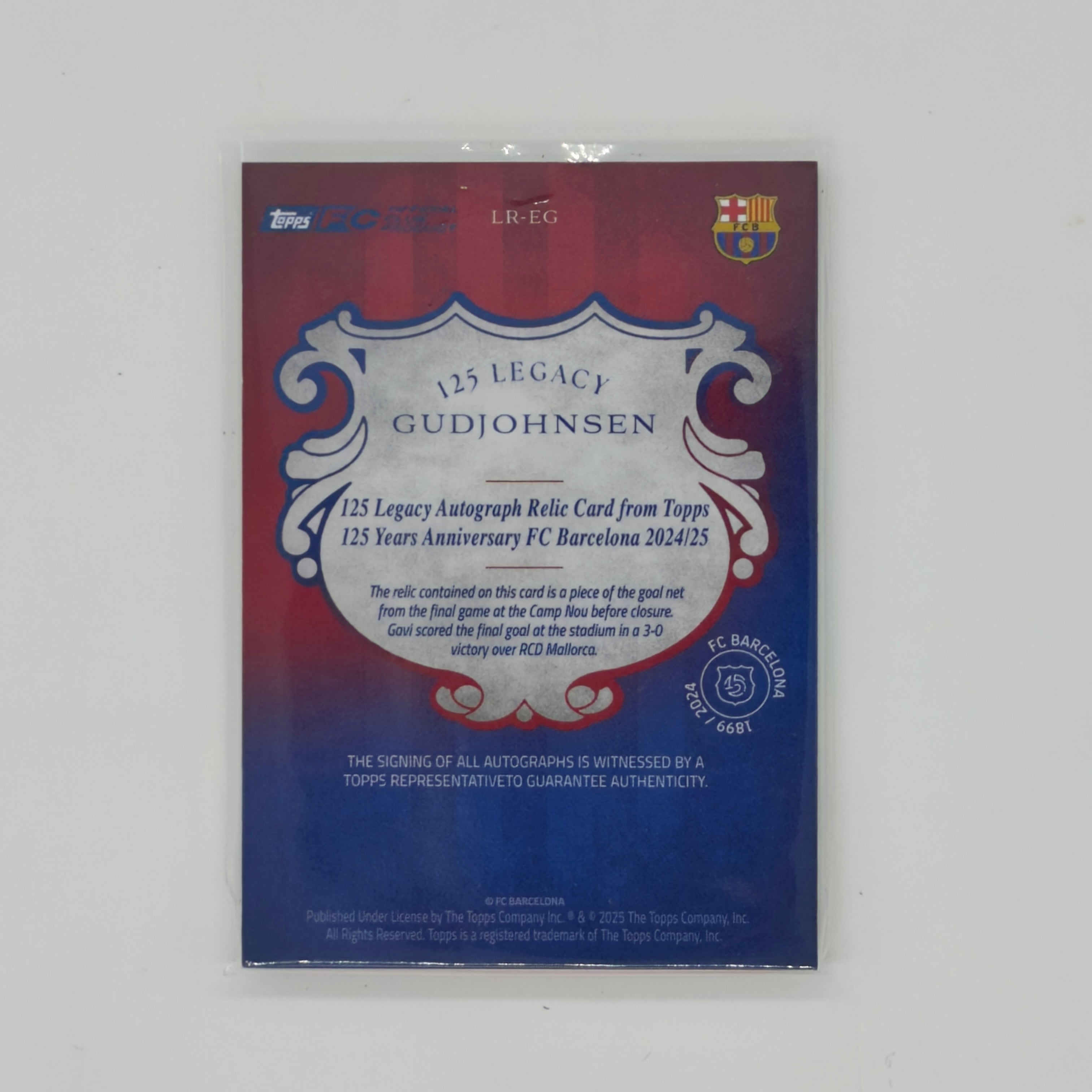 Eidur Gudjohnsen FC Barcelona Relic Auto /50
