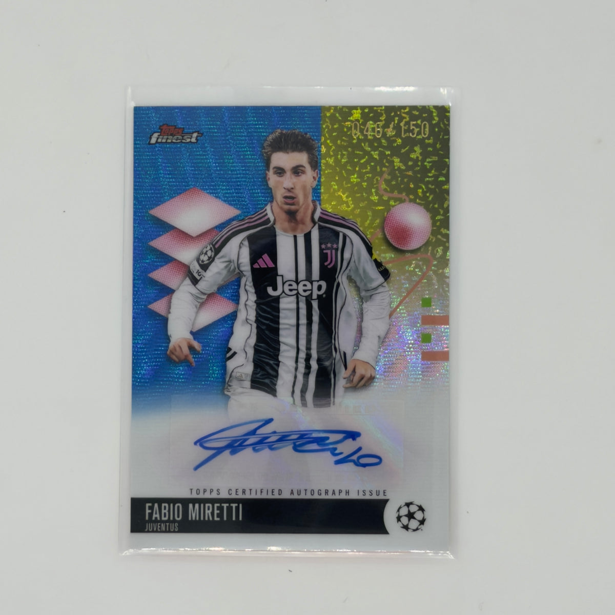 Fabio Miretti Juventus FC Finest 2025-26 Topps Auto /150