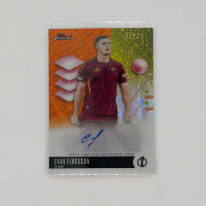 Evan Ferguson Finest Topps UCC 2025-26 AS Roma Auto /25