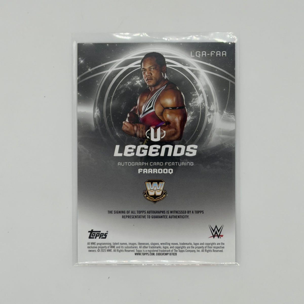 Faarooq Legends Universe Topps 2025 WWE Auto