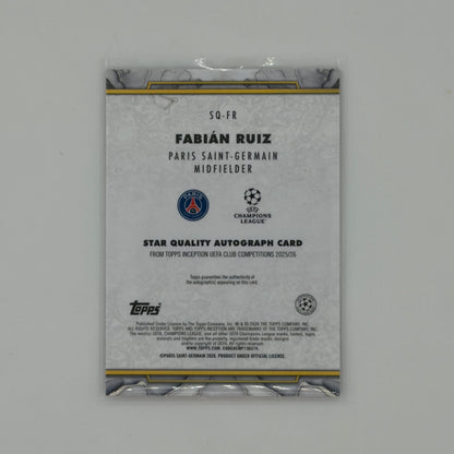 Fabian Ruiz Inception UCC Auto Star Quality Paris Saint Germain Auto /75