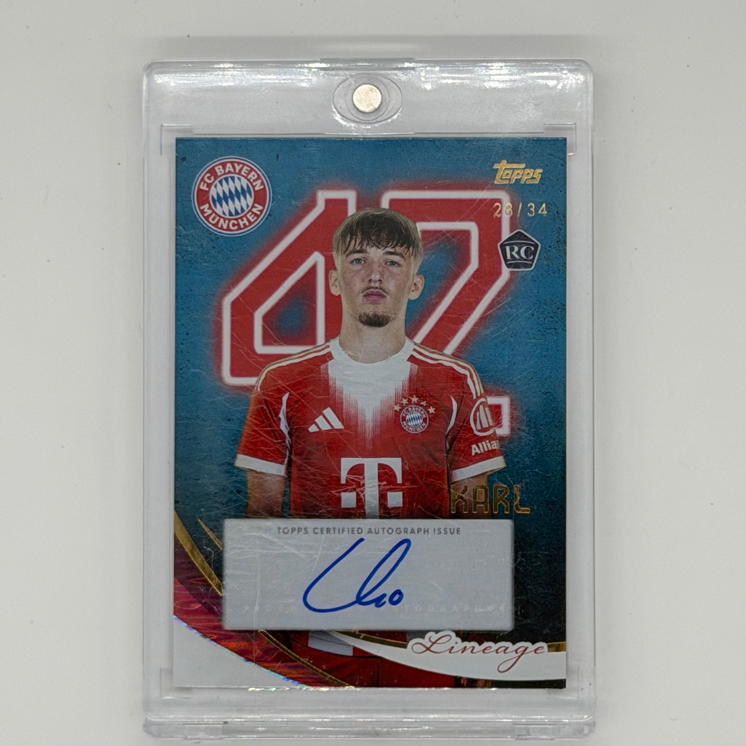 Lennart Karl FC Bayern München Bundesliga Soccer Topps 2026 Lineage Auto /34