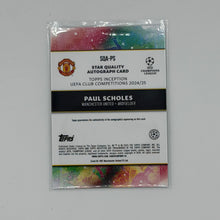 Paul Scholes Man Utd UEFA Soccer Topps 2025 Inception Star Quality Auto /49