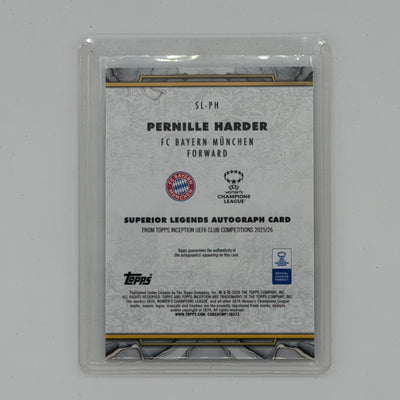 Pernille Harder Bayern UEFA Soccer Topps 2026 Inception Superior Legends Auto