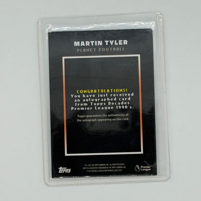 Martin Tyler Premier League Soccer Topps 2025 Decades Planet Football Auto /25