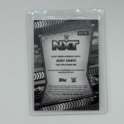 Ricky Saints NXT Wrestling Topps 2025 Chrome WWE Auto