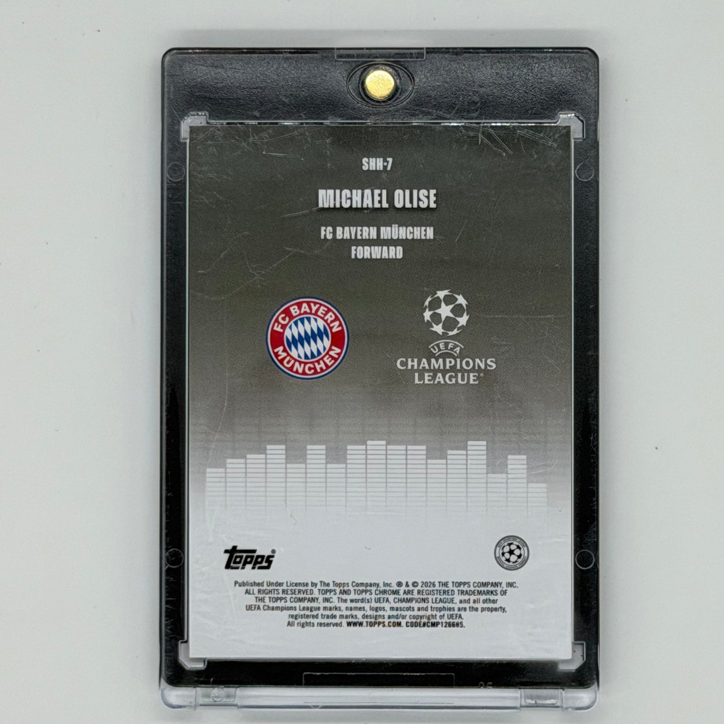 Michael Olise Bayern München Champions League Soccer Topps 2026 Chrome Silenced /25