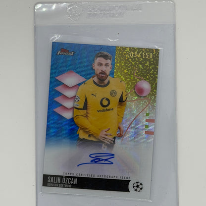 Salih Özcan Dortmund Champions League Soccer Topps 2026 Finest UEFA Auto /150