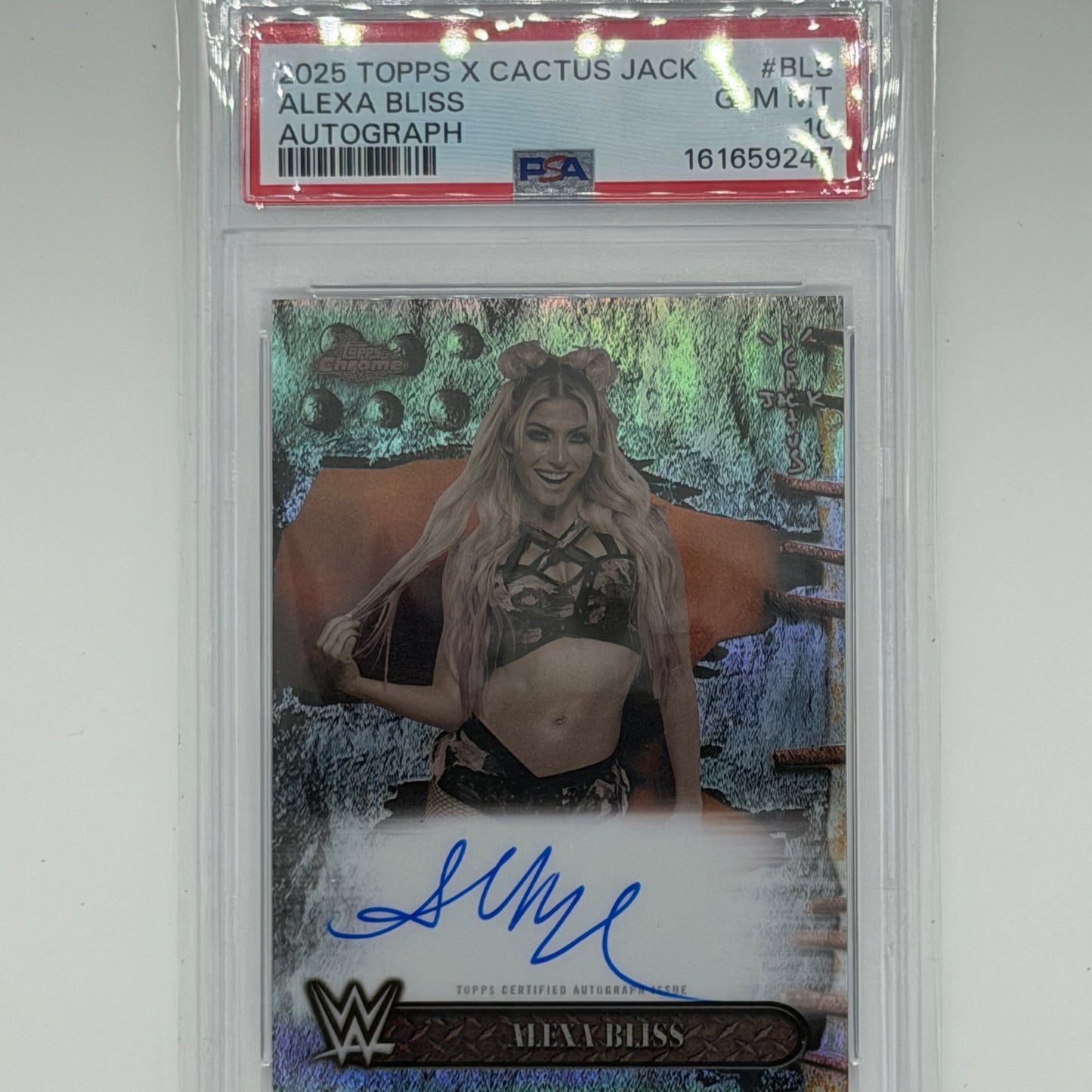 Alexa Bliss Wrestling WWE Topps 2025 X Cactus Jack Auto PSA 10