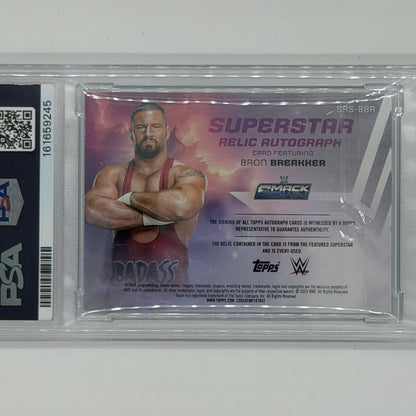Bron Breakker Wrestling WWE Topps 2025 Universe Auto /25 PSA 8