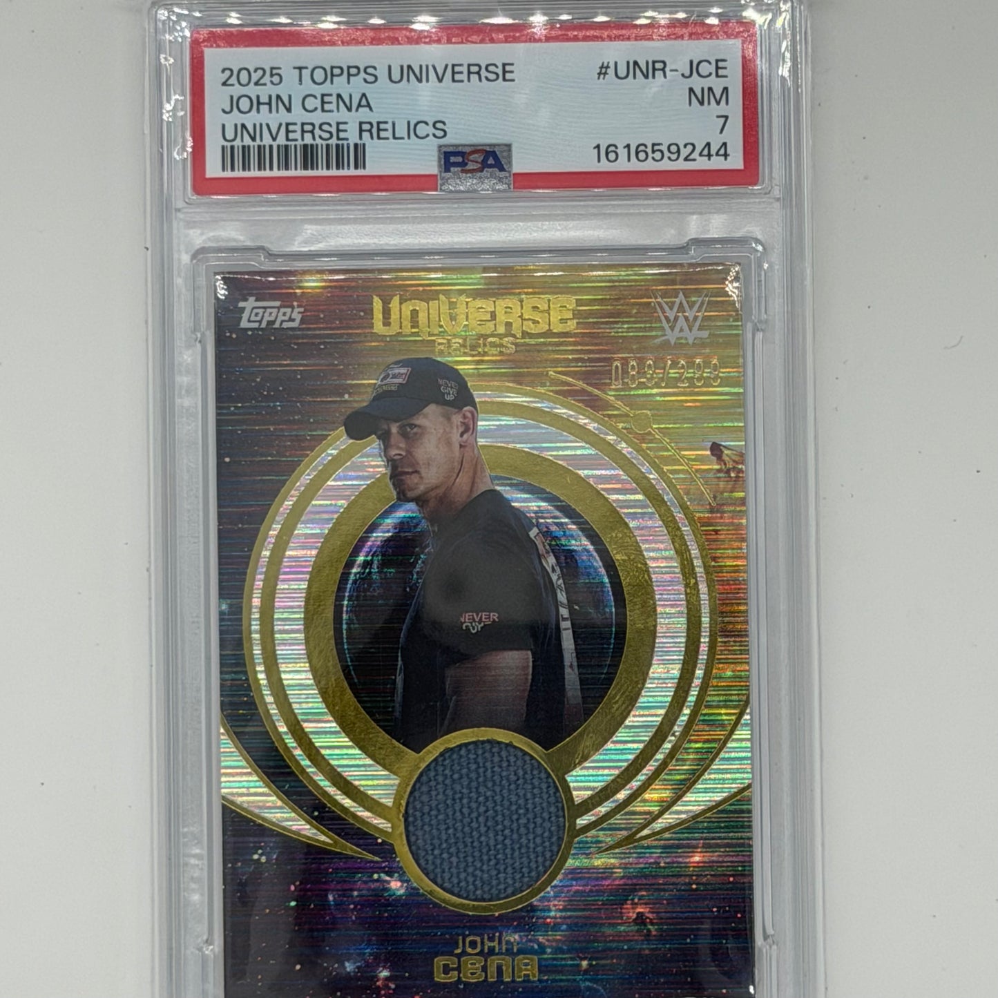 John Cena Wrestling WWE Topps 2025 Universe /299 PSA 7