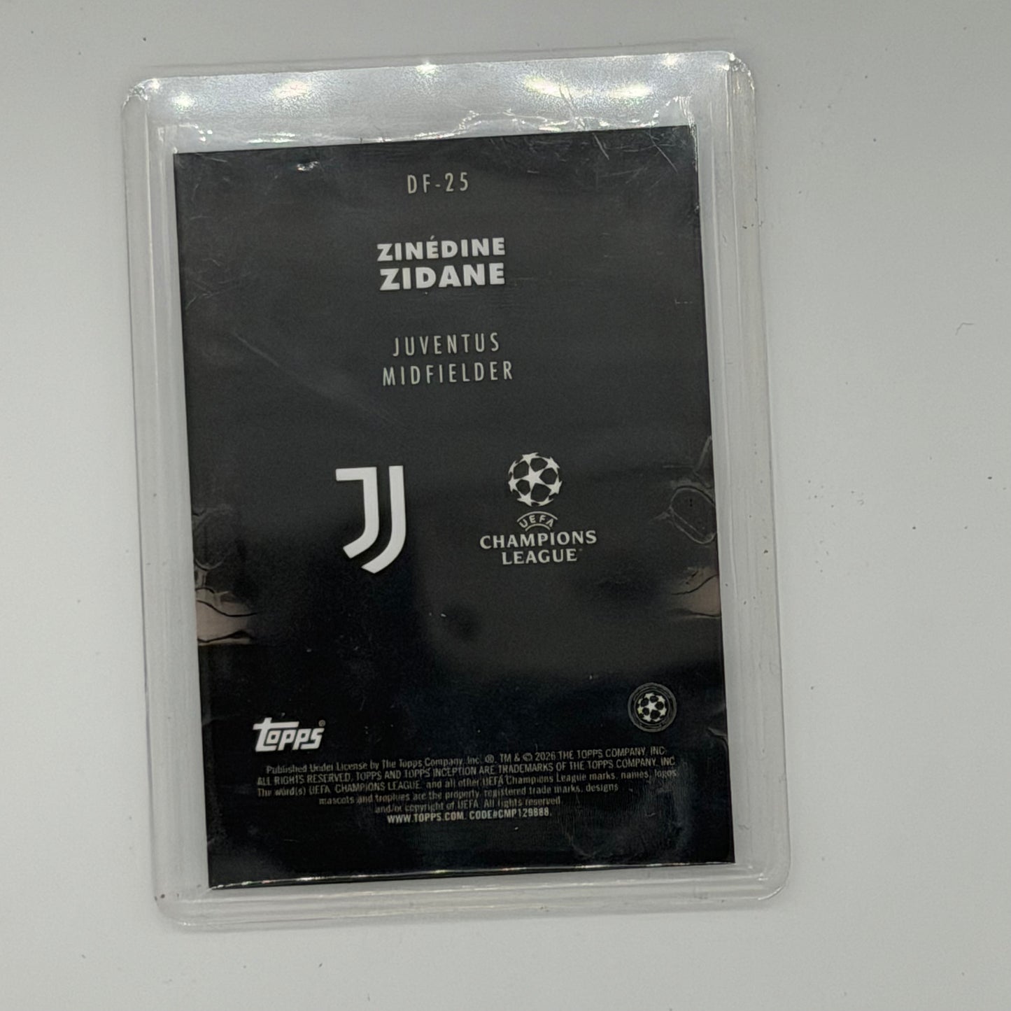 Zinedine Zidane Juventus Champions League Soccer Topps 2026 Inception