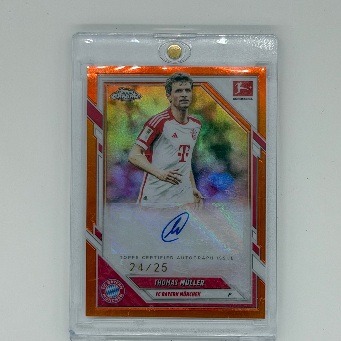Thomas Müller FC Bayern Bundesliga Soccer Topps 2025 Chrome Bundesliga Auto /25