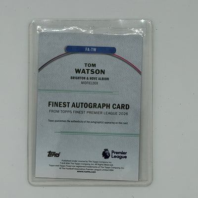 Tom Watson Brighton Premier League Soccer Topps 2026 Finest Premier League Auto /99