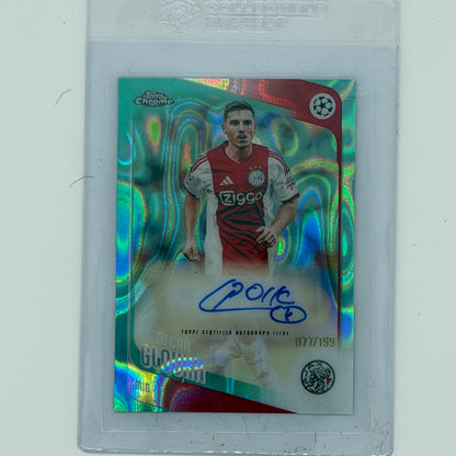 Oscar Gloukh AFC Ajax UEFA Soccer Topps 2025 Chrome UEFA Auto /199