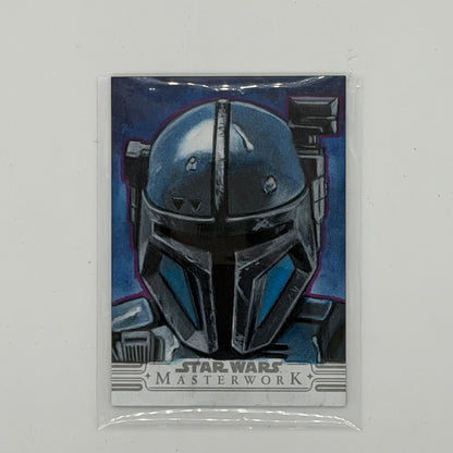 Paz Vizsla by Kazar Topps 2026 Star Wars Masterwork Sketch Auto 1/1
