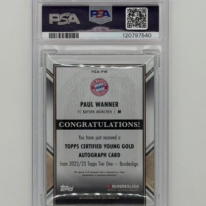 Paul Wanner FC Bayern München Bundesliga Topps 2022-23 Tier One Soccer Auto 1/1