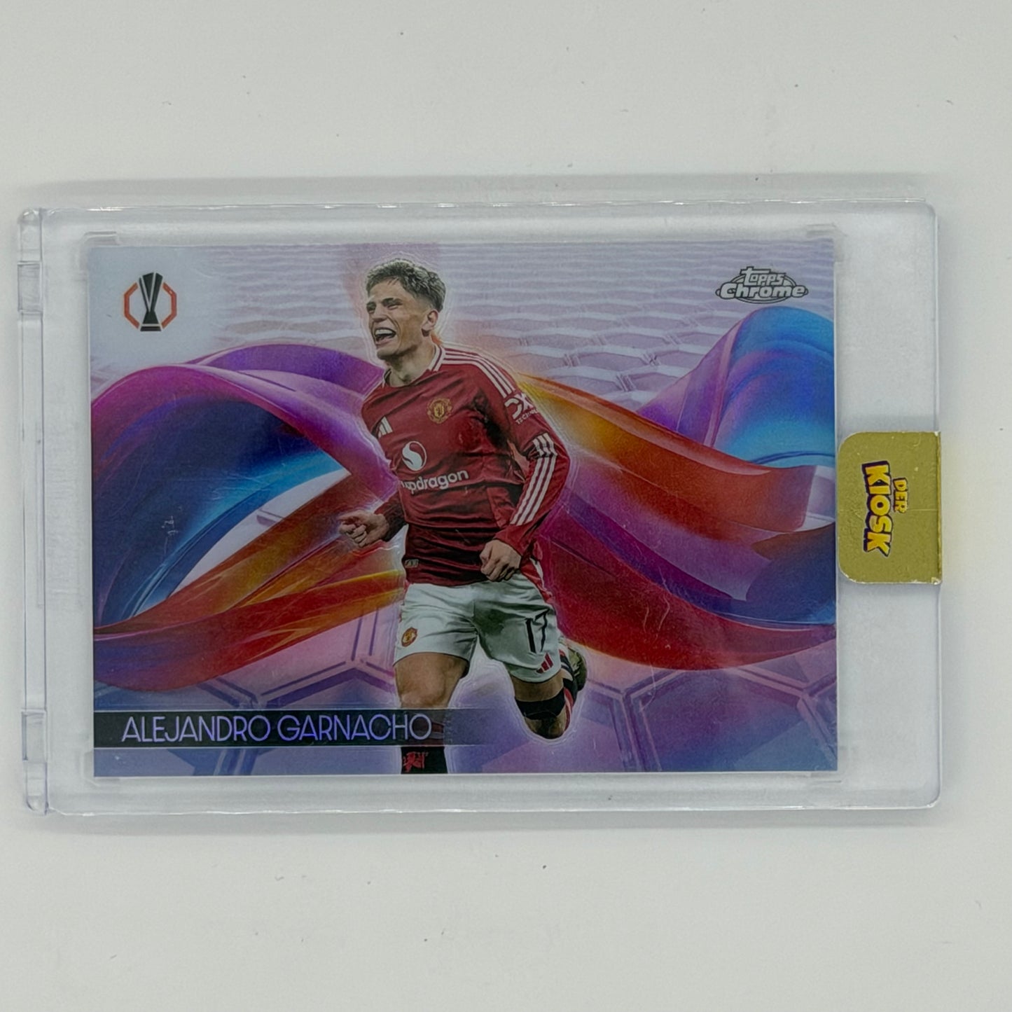 Alejandro Garnacho Manchester United Helix Soccer Topps 2024-25 Chrome