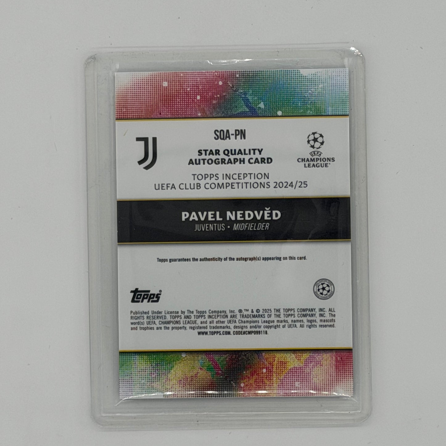 Pavel Nedved Juventus UEFA Soccer Topps 2024-25 Inception Star Quality Auto /25