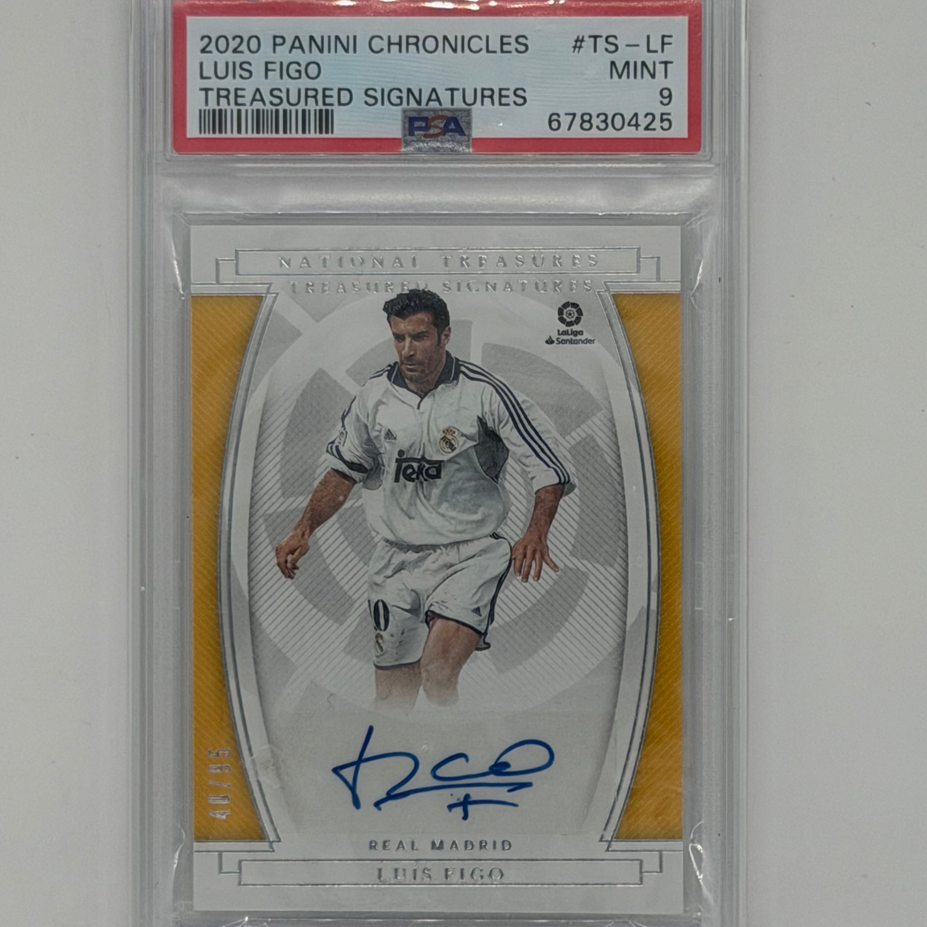 Luis Figo Real Madrid La Liga Soccer Panini 2020 Chronicles NT Auto /15