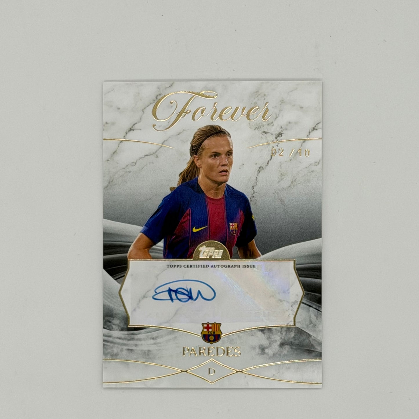 Paredes FC Barcelona Women Soccer Topps 2025 Forever Auto /10