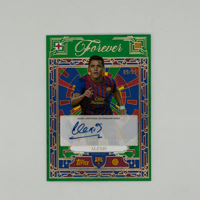 Alexis Sanchez FC Barcelona Soccer Topps 2025 Forever Auto /99